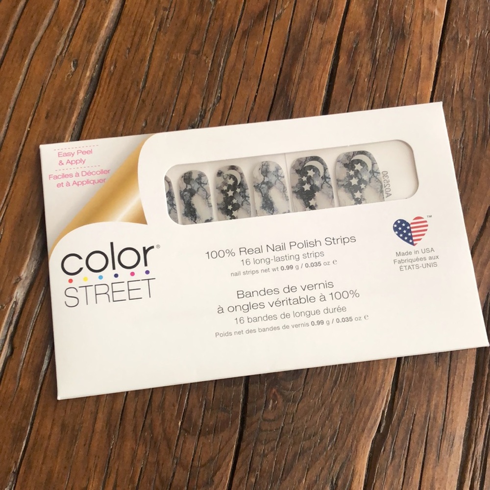 Color Street Black Dark Magic Real Nail Polish Strips Retired